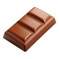 extraordinary rare A single, unwrapped chocolate bar. NO BACKGROUND with Transparent Background. png