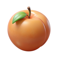 extraordinary bold abstract Single ripe peach NO BACKGROUND with Transparent Background. premium png