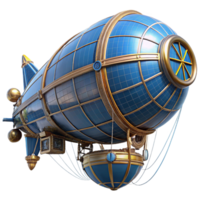 breathtaking memorable Steampunk airship design with detailed blueprints and cross-sections. NO BACKGROUND with Transparent Background. png