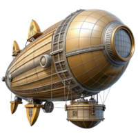 joyful breathtaking Steampunk airship blueprint with technical specifications. NO BACKGROUND with Transparent Background. masterfully captured png
