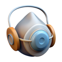melancholic spectacular Dust mask NO BACKGROUND with Transparent Background. genuine png