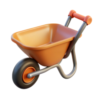 melancholic impressive Wheelbarrow NO BACKGROUND with Transparent Background. genuine png