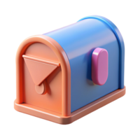 harmonious hypnotic Modern mailbox NO BACKGROUND with Transparent Background. studio quality png