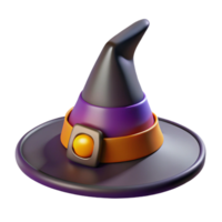 immaculate nostalgic geometric Cartoon witch's hat, pointed, buckled band, NO BACKGROUND with Transparent Background. premium png