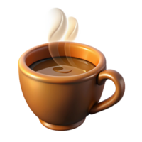 whimsical alluring Coffee cup, steaming hot, NO BACKGROUND with Transparent Background. detailed png
