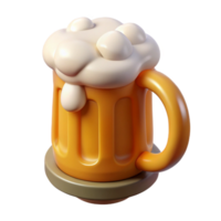 striking inspired Beer mug, frothy head, NO BACKGROUND with Transparent Background. png