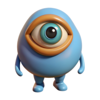 reflective immaculate A mythical Cyclops, single large eye, NO BACKGROUND with Transparent Background. fine detail png