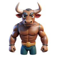 rare victorian A Minotaur, bull-headed humanoid, NO BACKGROUND with Transparent Background. expertly shot png