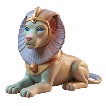 procurados tropical uma esfinge, enigmático criatura com leão corpo e humano cabeça, não fundo com transparente fundo. precisão png