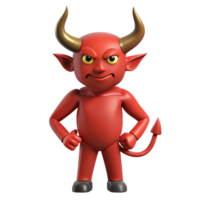 magnificent rustic A Devil, horned figure with a pointed tail, NO BACKGROUND with Transparent Background. 8K png