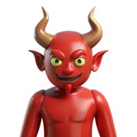 magnificent minimalist A Devil, horned figure with a pointed tail, NO BACKGROUND with Transparent Background. genuine png