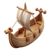 timeless minimalist A Viking Longship, wooden warship with oars, NO BACKGROUND with Transparent Background. ultra HD png