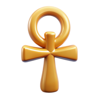 breathtaking geometric An Egyptian Ankh, symbolic of life, NO BACKGROUND with Transparent Background. 8K png