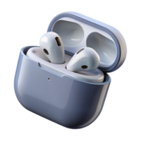dramatic impressionist Single AirPod Pro with charging case open, NO BACKGROUND with Transparent Background. 8K png