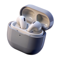 breathtaking nostalgic impressionist Single AirPod Pro with charging case open, NO BACKGROUND with Transparent Background. luxury png