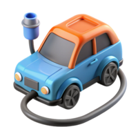 mesmerizing quintessential Electric car charging cable plugged into a car, NO BACKGROUND with Transparent Background. png