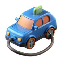 pristine memorable Electric car charging cable plugged into a car, NO BACKGROUND with Transparent Background. png