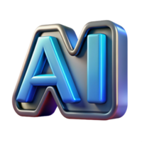 magnificent unparalleled Artificial intelligence logo hologram, NO BACKGROUND with Transparent Background. png