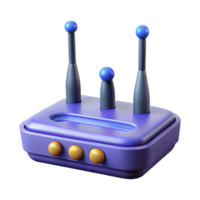 radiant classic Wireless router with multiple antennas, NO BACKGROUND with Transparent Background. premium png