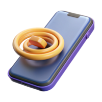 immaculate exemplary Smartphone with wireless charging coil visible, NO BACKGROUND with Transparent Background. png