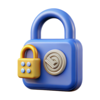 dramatic avant-garde Biometric lock with keypad and fingerprint scanner, NO BACKGROUND with Transparent Background. authentic png