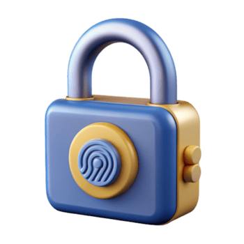 prachtig geïnspireerd biometrisch slot met keypad en vingerafdruk scanner, Nee achtergrond met transparant achtergrond. png