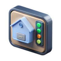 calm serene Smart home hub with touchscreen display, NO BACKGROUND with Transparent Background. professional png