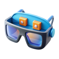 fascinating inspired Augmented reality glasses displaying information, NO BACKGROUND with Transparent Background. png