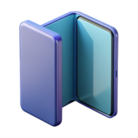 intense dazzling Foldable smartphone with flexible display, NO BACKGROUND with Transparent Background. elite png