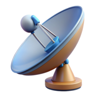 exemplary traditional Satellite dish pointing towards the sky, NO BACKGROUND with Transparent Background. sharp png