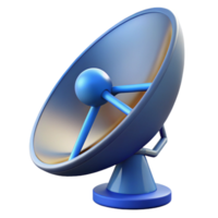 harmonious vibrant Satellite dish pointing towards the sky, NO BACKGROUND with Transparent Background. refined png