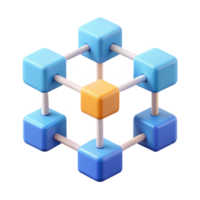 dazzling peaceful surreal Blockchain network diagram, NO BACKGROUND with Transparent Background. museum quality png