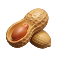 alluring art deco Peanut in shell NO BACKGROUND with Transparent Background. studio quality png