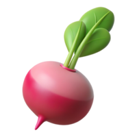 glorious geometric Single radish with leaves NO BACKGROUND with Transparent Background. top-tier png