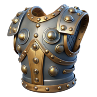 mesmerizing romantic victorian Steampunk armor breastplate with intricate metal plating and rivets. NO BACKGROUND with Transparent Background. expertly shot png
