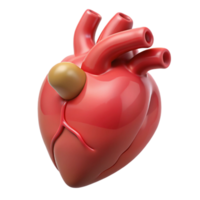 impressive whimsical urban A single human heart, anatomically correct, NO BACKGROUND with Transparent Background. precision png