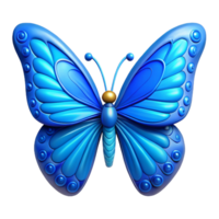 standout rustic A vibrant blue butterfly with intricate wing patterns, NO BACKGROUND with Transparent Background. refined png
