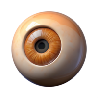 sought-after minimalist A realistic human eye, brown iris, NO BACKGROUND with Transparent Background. expertly shot png