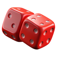 mysterious spectacular A pair of red dice, showing snake eyes, NO BACKGROUND with Transparent Background. gallery standard png