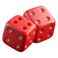 immaculate bohemian A pair of red dice, showing snake eyes, NO BACKGROUND with Transparent Background. 8K png