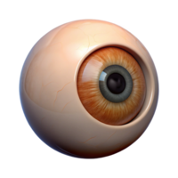 whimsical enchanting A realistic human eye, brown iris, NO BACKGROUND with Transparent Background. sharp png