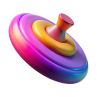 hypnotic timeless A spinning top, multicolored and in motion blur, NO BACKGROUND with Transparent Background. png