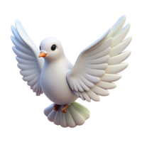 alluring tranquil contemporary A single, white dove, wings slightly spread, NO BACKGROUND with Transparent Background. 8K png