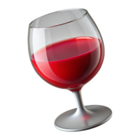 dazzling gothic A glass of red wine, partially filled, NO BACKGROUND with Transparent Background. premium png