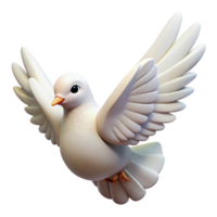 serene intense retro A single, white dove, wings slightly spread, NO BACKGROUND with Transparent Background. sharp png