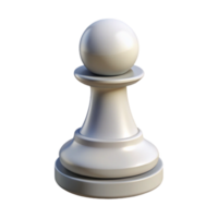 sought-after baroque A single, white chess pawn, NO BACKGROUND with Transparent Background. authentic png