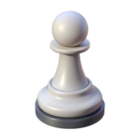 joyful captivating A single, white chess pawn, NO BACKGROUND with Transparent Background. artisan png