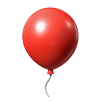 splendid notable A single, red balloon, inflated, NO BACKGROUND with Transparent Background. png