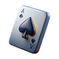 distinguished avant-garde A single, playing card, Ace of Spades, NO BACKGROUND with Transparent Background. expertly shot png