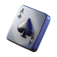 alluring retro A single, playing card, Ace of Spades, NO BACKGROUND with Transparent Background. luxury png